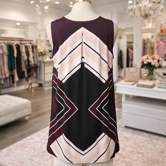 🏵ALFANI PRINTED HIGH LOW TOP - Picture 3 of 4